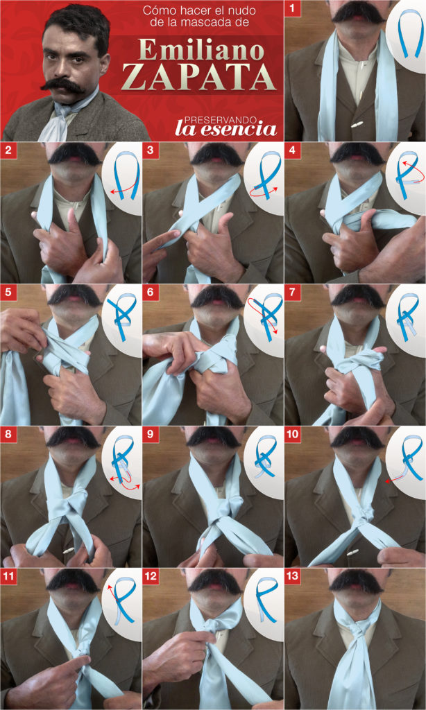 Cómo hacer el nudo de la mascada que usaba Zapata