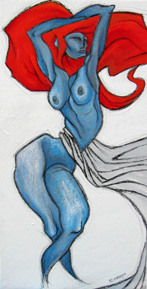 Femme bleue